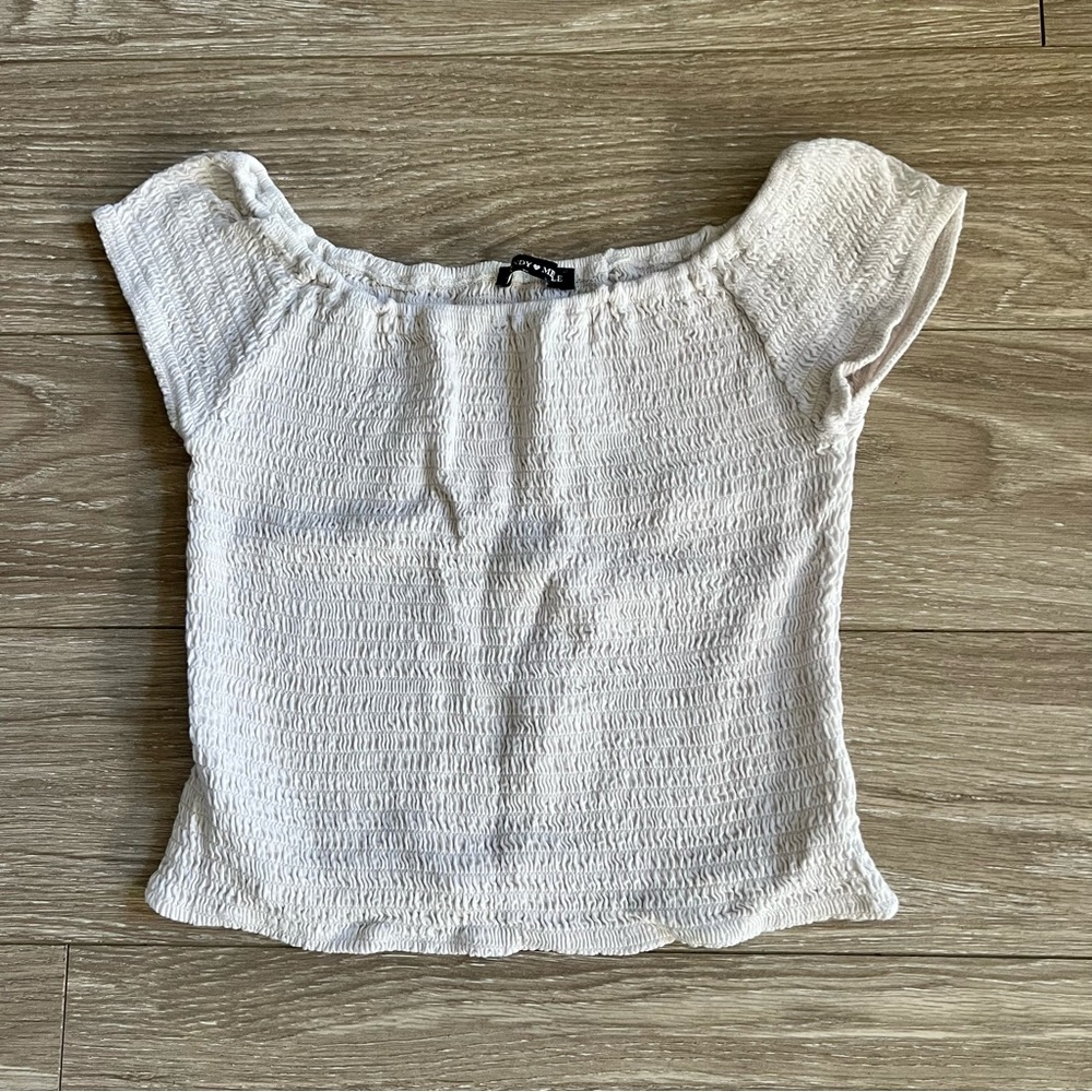 Charlene smocked brandy top